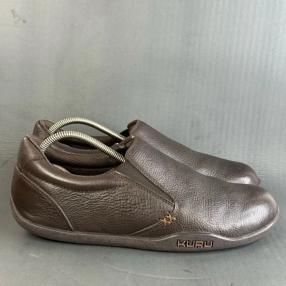 KURU Kivi brown leather slip-on comfort shoes men’s size 10.5